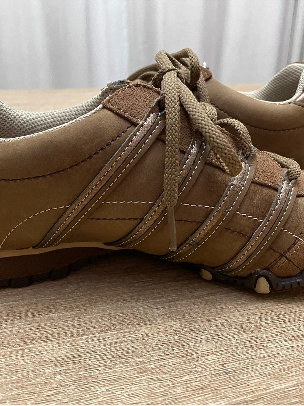 Skechers Brown Leather/Suede Sneakers. Biker Style Patroler in Desert color - Picture 8 of 14